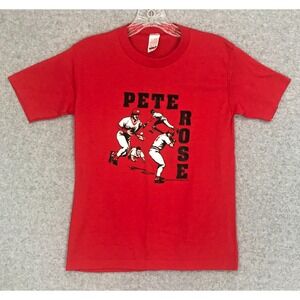 NEW! Vintage‎ 1985 Pete Rose Cincinnati Reds T Shirt Boys Youth Large 14-16 NWOT